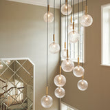 Brass/Optic Clear Large Miira 13 Multi-Light Suspension by Nuura