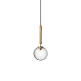 Brass/Optic Clear Small Miira Pendant Light by Nuura