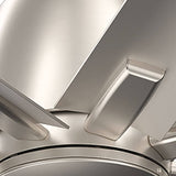 Breda 65” Outdoor Ceiling Fan Brushed Nickel By Kichler - Detailed View1