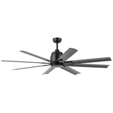 Breda 65” Outdoor Ceiling Fan Satin Black By Kichler