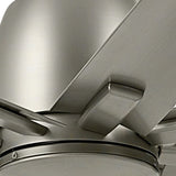 Breda 75” Outdoor Ceiling Fan Brushed Nickel By Kichler - Detailed View1