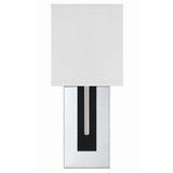Brent Wall Sconce Polished Nickel Black Forged By Crystorama - Front View