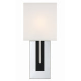 Brent Wall Sconce Polished Nickel Black Forged By Crystorama - With Light