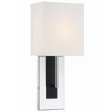 Brent Wall Sconce Polished Nickel Black Forged By Crystorama