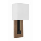 Brent Wood Sconce 6.5'' Matte Black + Vibrant Gold