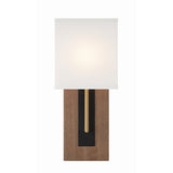 Brent Wood Sconce 6.5'' Matte Black + Vibrant Gold