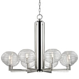 Breton Chandelier By Hudson Valley Medium Polished Nickel