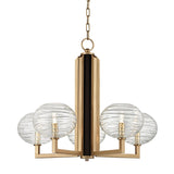 Breton Chandelier By Hudson Valley Small Aged Brass