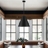 Brian Patrick Flynn For Crystorama Alston 3 Light Chandelier Matte Black Antique Gold By Crystorama - Lifestyle View