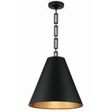 Brian Patrick Flynn For Crystorama Alston 3 Light Chandelier Matte Black Antique Gold By Crystorama