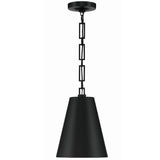 Brian Patrick Flynn for Crystorama Alston 2 Light Mini Pendant Matte Black Antique Gold By Crystorama - Front View