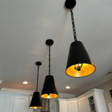 Brian Patrick Flynn for Crystorama Alston 2 Light Mini Pendant Matte Black Antique Gold By Crystorama - Lifestyle View2