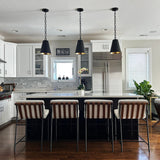 Brian Patrick Flynn for Crystorama Alston 2 Light Mini Pendant Matte Black Antique Gold By Crystorama - Lifestyle View