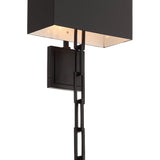 Brian Patrick Flynn for Crystorama Alston Wall Sconce Matte Black White By Crystorama Detailed View