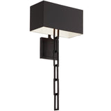 Brian Patrick Flynn for Crystorama Alston Wall Sconce Matte Black White By Crystorama - Side View
