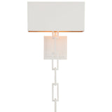 Brian Patrick Flynn for Crystorama Alston Wall Sconce Matte White Antique Gold By Crystorama Front View