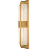 Briana Alabaster Bath and Vanity Light Brushed Brass By Artcraft
