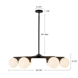 Black Briar Chandelier by Kuzco Lighting Dimensions