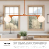 Teak Briar Linear Pendant by Kuzco Lighting
