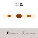Teak Briar Vanity Light by Kuzco Lighting Light Source