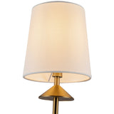 Bridgette Chandelier Brushed Gold White Line By Alora - Detailed View