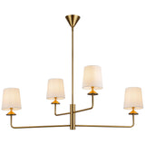 Bridgette Chandelier Brushed Gold White Line By Alora