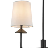 Bridgette Chandelier Matte Black White Line By Alora - Detailed View