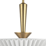 Bridgette Pendant Light Brushed Gold Folded White By Alora - Detailed View1