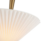 Bridgette Pendant Light Brushed Gold Folded White By Alora - Detaield View