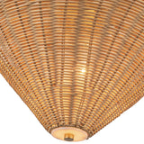 Bridgette Pendant Light Brushed Gold Rattan By Alora - Detailed View