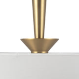 Bridgette Pendant Light Brushed Gold White Linen By Alora - Detailed View1