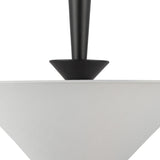 Bridgette Pendant Light Matte Black White Linen By Alora - Detailed View1