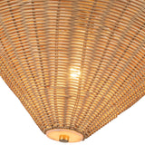 Bridgette Semi Flush Mount Brushed Gold Rattan By Alora - Detailed View