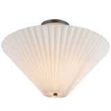 Bridgette Semi Flush Mount Matte Black Folded White By Alora - With Light
