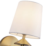 Bridgette Wall/Vanity Light Brushed Gold White Line By Alora - Detailed View