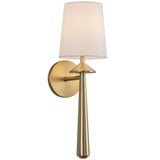 Bridgette Wall/Vanity Light Brushed Gold White Line By Alora - Side View