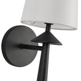 Bridgette Wall/Vanity Light Matte Black White Line By Alora - Detailed View1