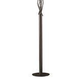 Brindille Floor Lamp, shown in Dark Smoke, Natural Anna Shade, by Hubbardton Forge