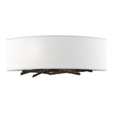 Brindille Wall Sconce in Oil Rubbed Bronze, Natural Anna Shade by Hubbardton Forge