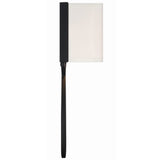 Brinkley Wall Sconce Black Forged By Crystorama - Side View