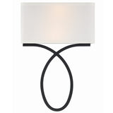Brinkley Wall Sconce Black Forged By Crystorama - With Light