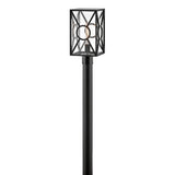 Brixton Medium Post Mount Lantern - Black - by Hinkley