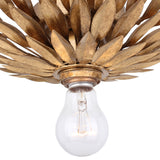 Broche 1 Light Flush Mount Antique Gold By Crystorama - Detailed View