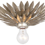 Broche 1 Light Flush Mount Antique Siver By Crystorama - Detailed view