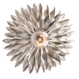 Broche 1 Light Flush Mount Antique Siver By Crystorama - Down View