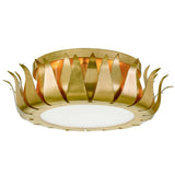 Broche 3 Light Flush Mount Antique Gold By Crystorama