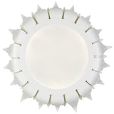 Broche 3 Light Flush Mount Matte White By Crystorama Down View