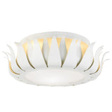 Broche 3 Light Flush Mount Matte White By Crystorama