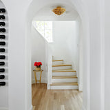 Broche 4 Semi Flush Mount Antique Gold By Crystorama Lifestyle View