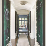 Broche 6 Bowl Ceiling Light Antique Silver Crystorama Lighting Lifestyle View